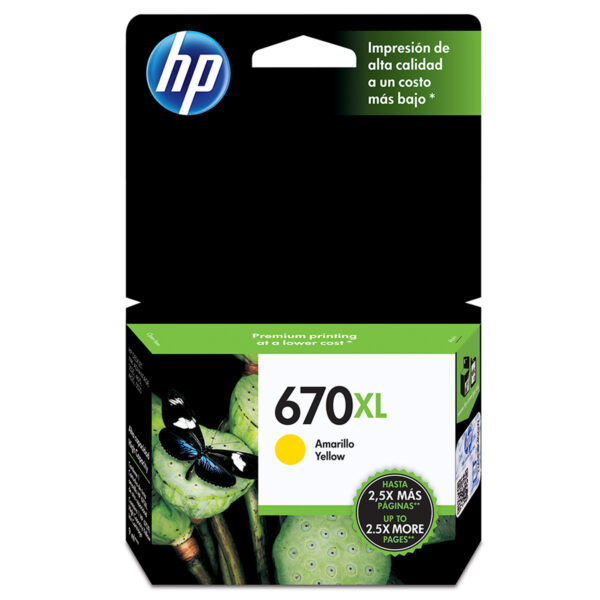 Tinta HP Original 670XL YW