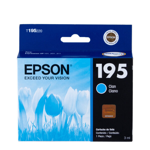 Tinta Epson Original T195 CY