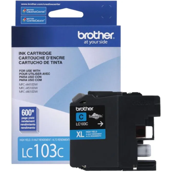 Tinta Brother Original LC 103XL CY