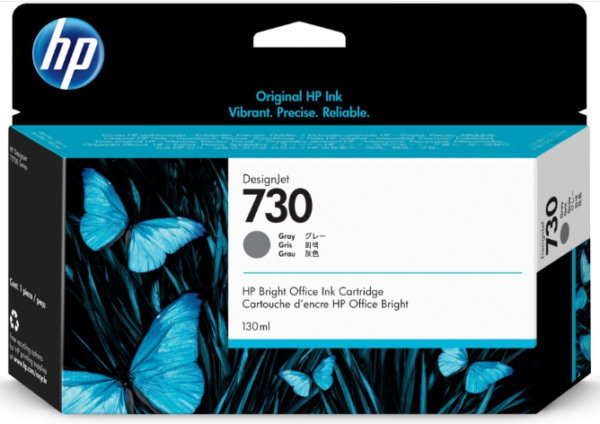 Tinta HP Original 730 (P2V66A) GRIS