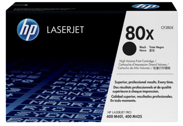 Toner HP Original CF280X (80X) BK