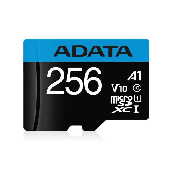 MEMORIA ADATA 256GB MICRO SDXC PREMIER / 85/25MB/S / SDHC/SDXC UHS-I / CLASE10 A1 /AZUL AUSDX256GUICL10A1-RA